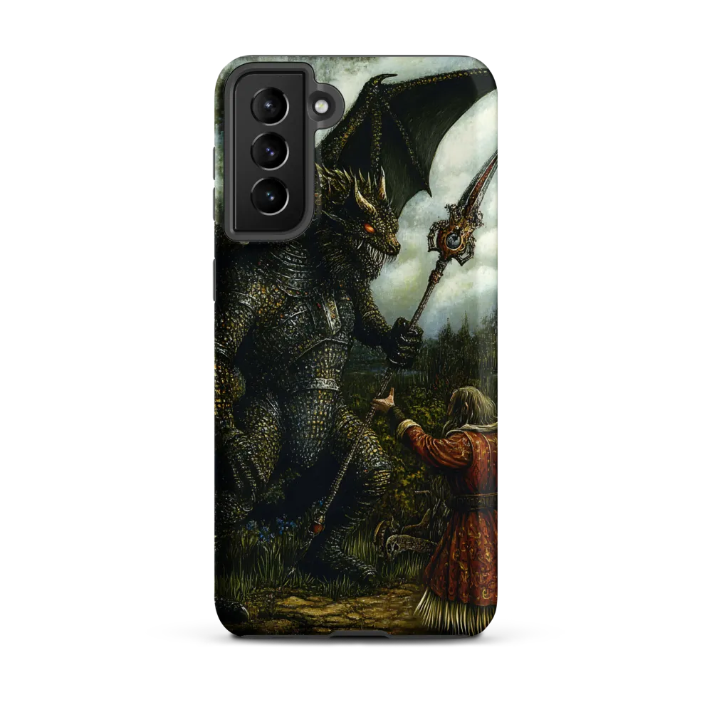 The Confrontation: Dragon vs. Wizard | Phone Case |  S21 Plus | Tough Case | Matte