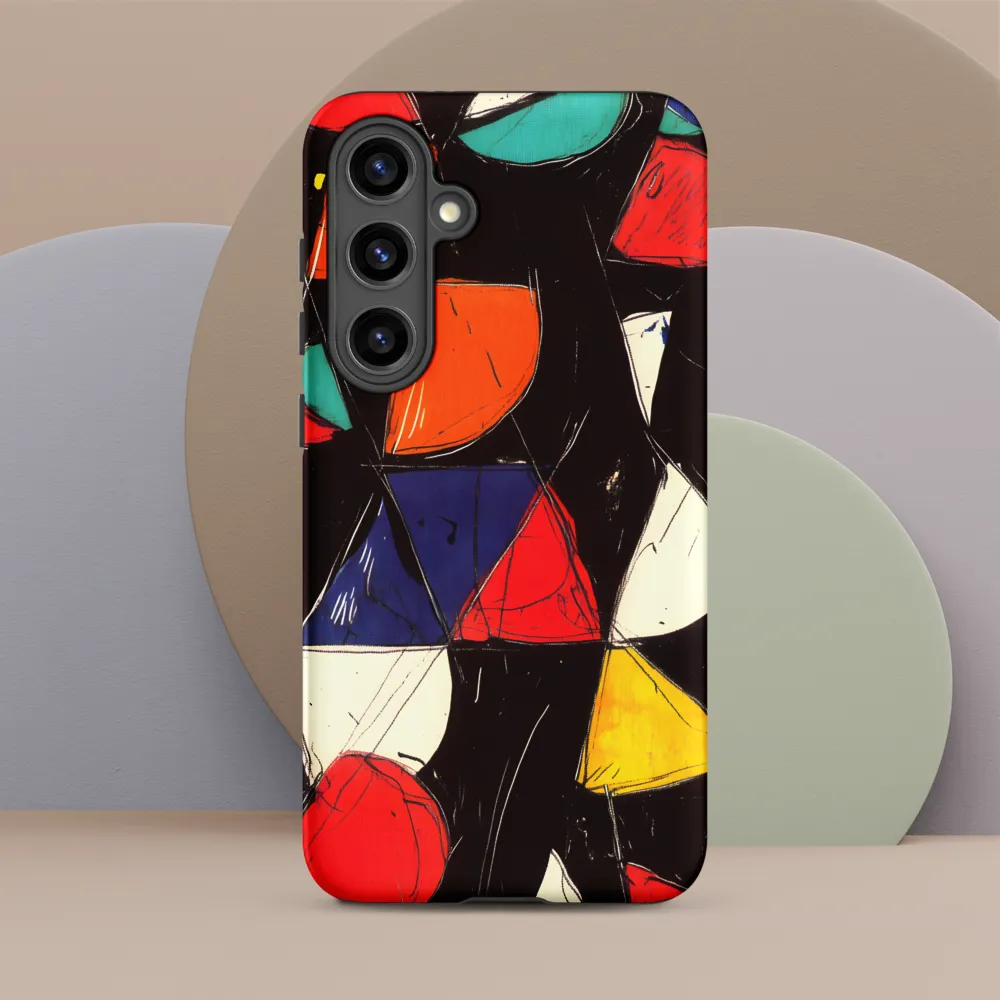 Vibrant Geometric Symphony | Phone Case |  S24 Plus | Tough Case | Matte