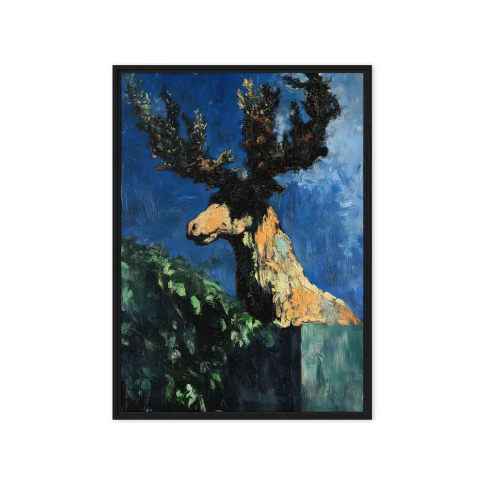 The Majestic Deer in Nature | Canvas with Black Frame | 20″×28″