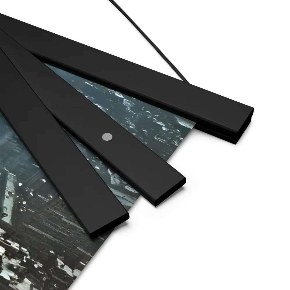 Aerial Symphony of Urban Life | Poster With Black Wood Hanger | 18″×18″