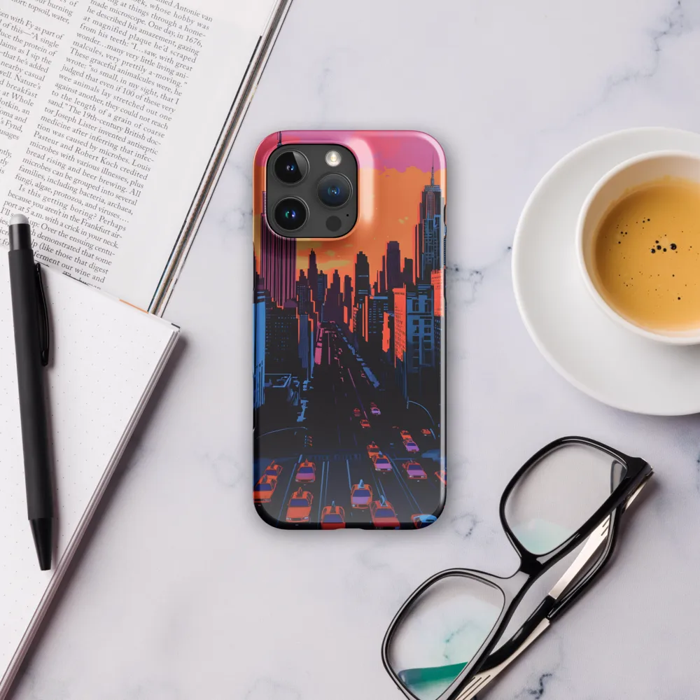 Sunset Over Skyscrapers | Phone Case |  16 Pro Max | Snap Case | Glossy