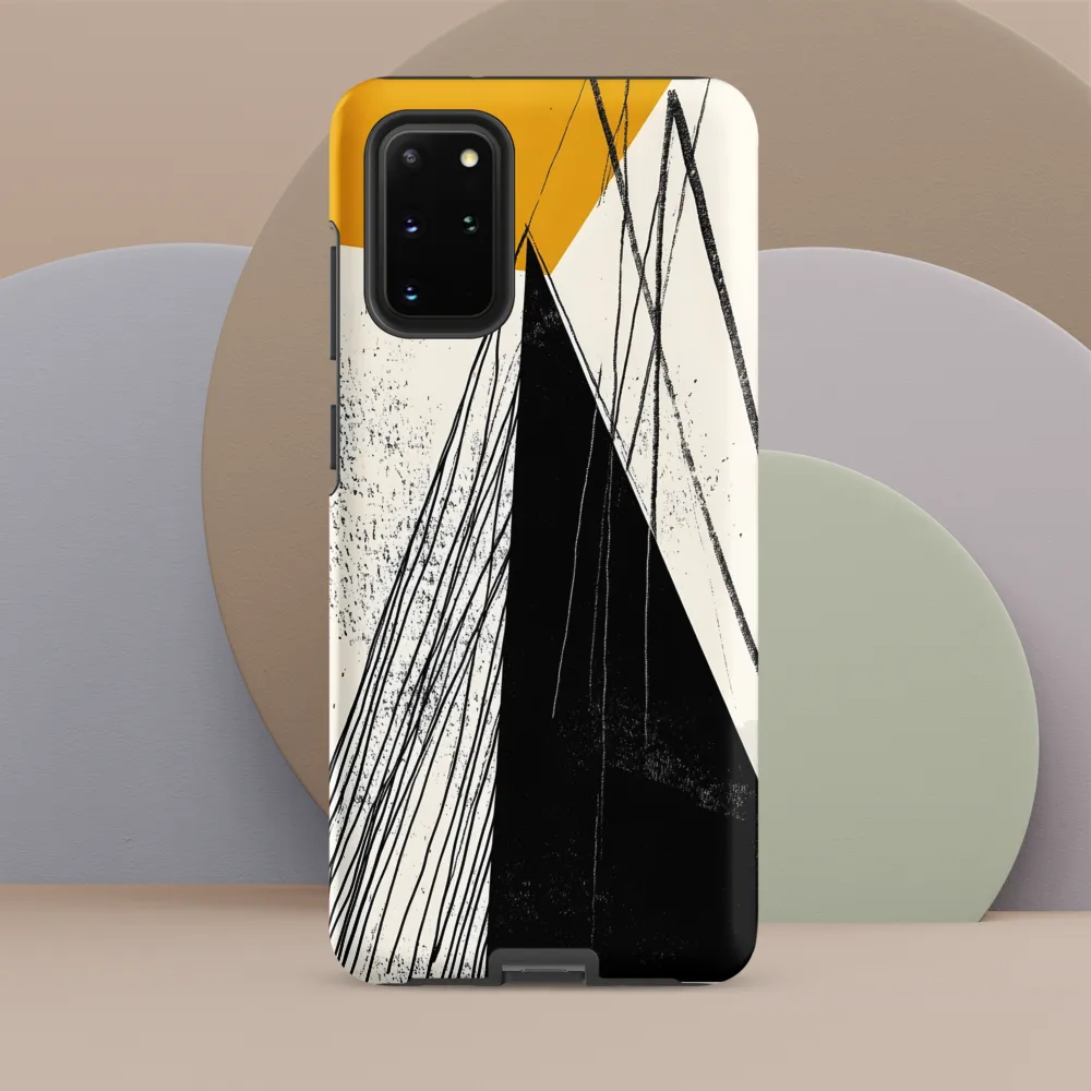 Black Triangle with Linear Strands