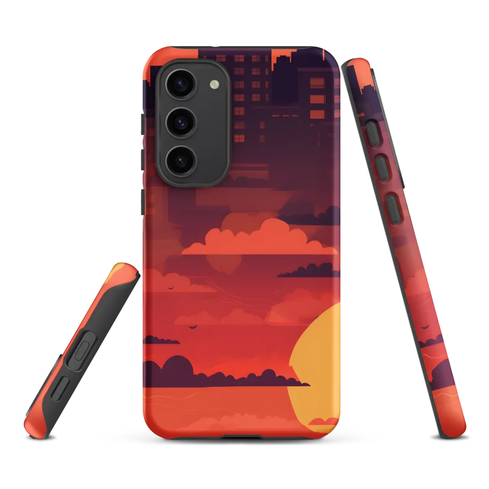 Urban Dusk: A Symphony of Cityscapes | Phone Case |  S23 Plus | Tough Case | Matte