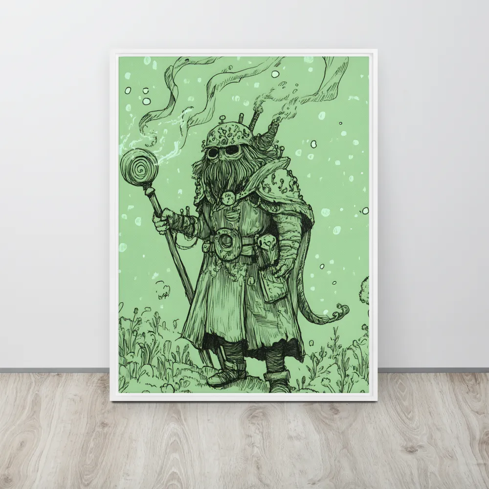 The Enigmatic Wizard | Canvas with White Frame | 24″×32″