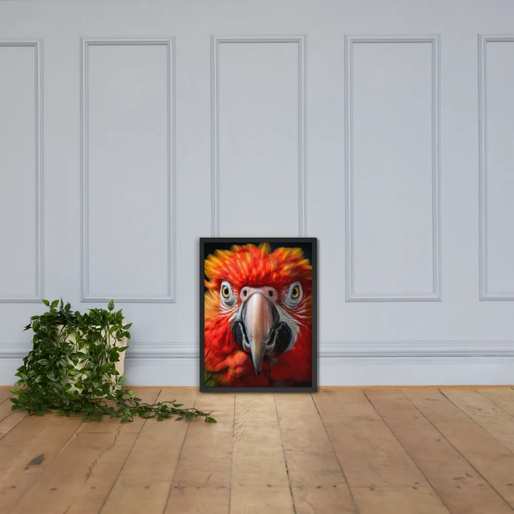 The Fiery Gaze of the Parrot | Art Print