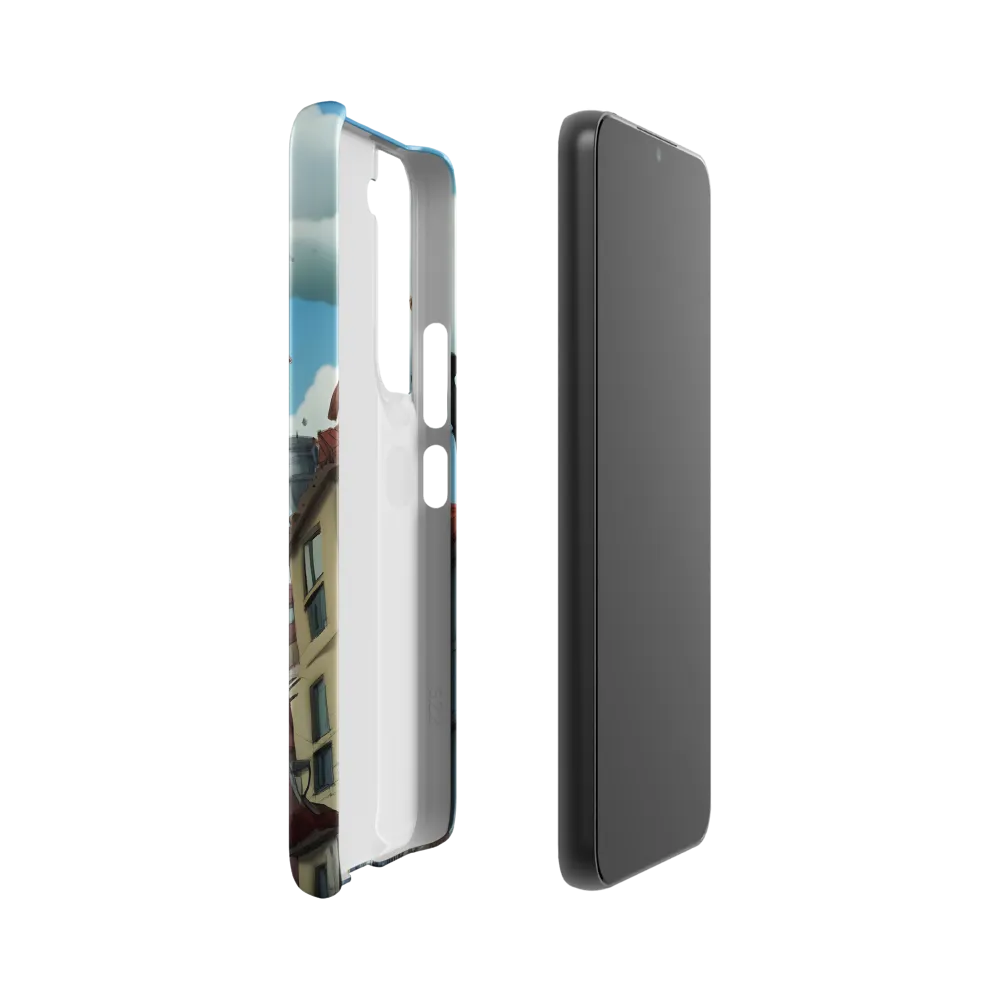 A Whimsical Flight Through Bread and Sky | Phone Case |  S22 | Snap Case | Matte