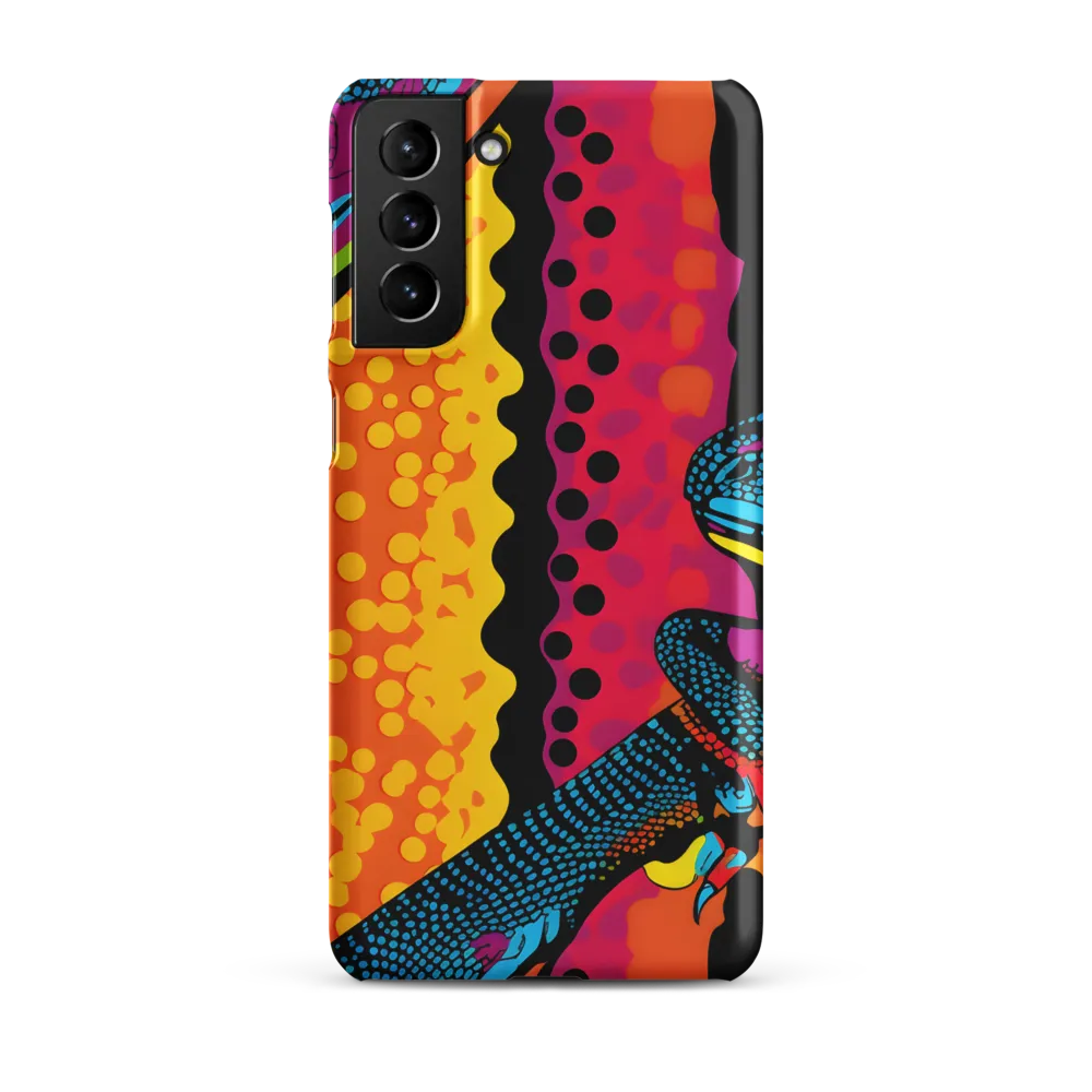 Colorful Encounters: The Playful Geckos | Phone Case |  S21 Plus | Snap Case | Matte