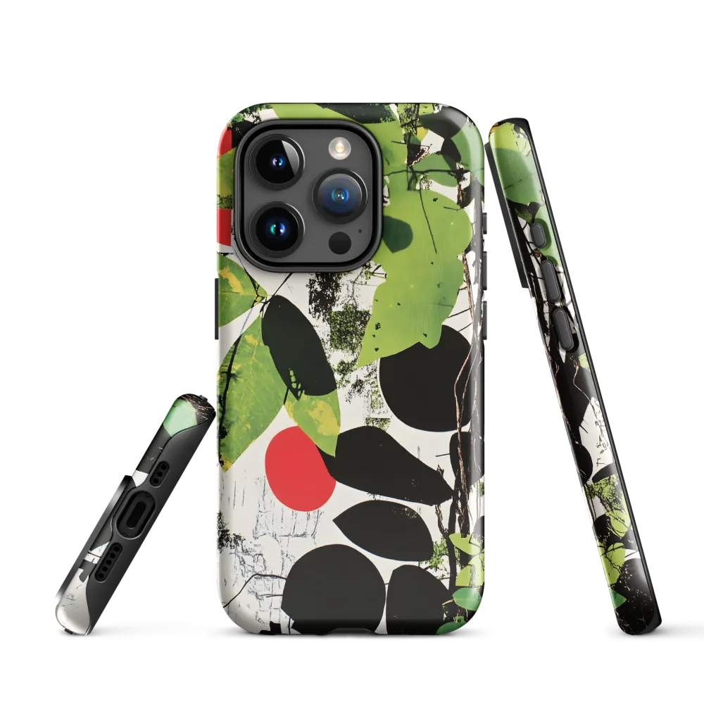 Nature's Geometry: A Contemporary Collage | Phone Case |  15 Pro | Tough Case | Glossy