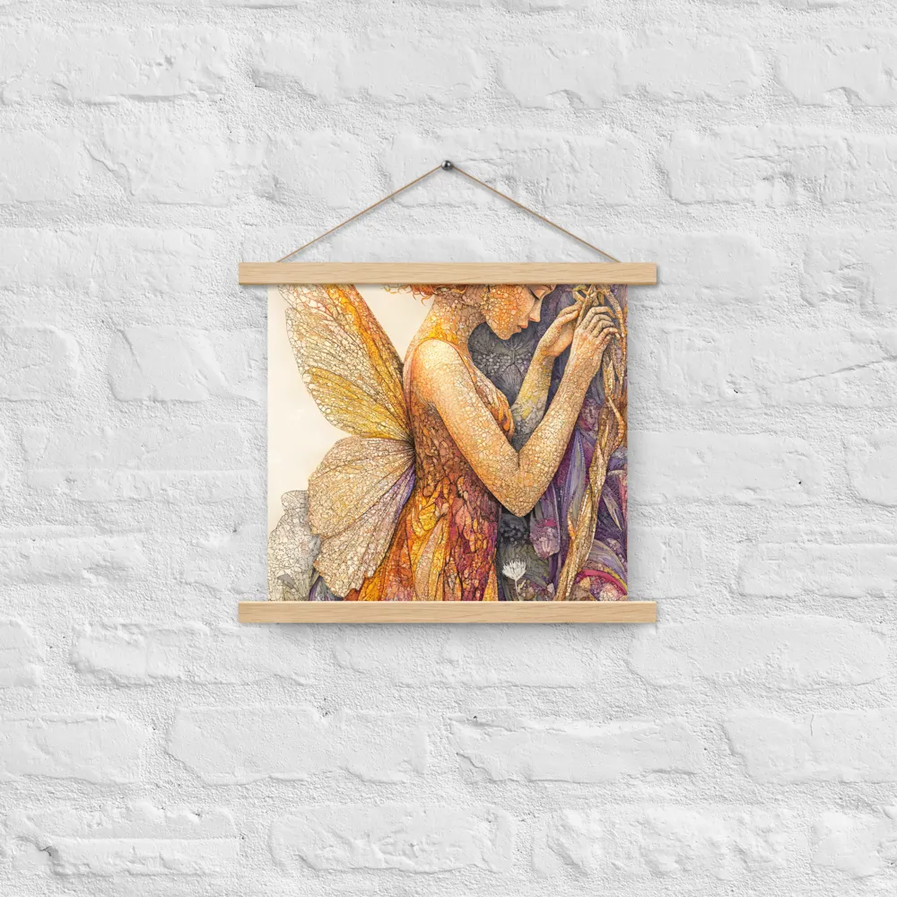 Whispers of the Frosted Meadow | Poster With Oak Wood Hanger | 14″×14″