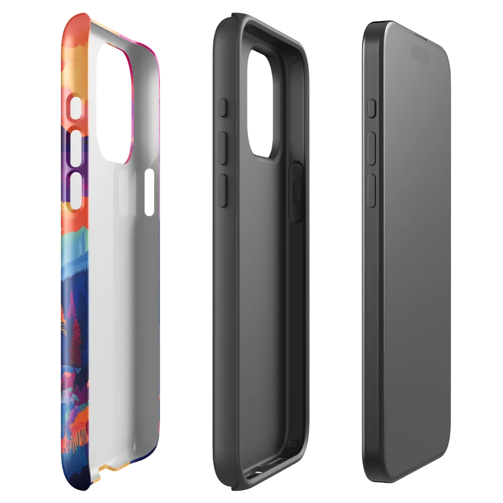 Radiant Serenity: A Surreal Landscape | Phone Case |  15 Pro Max | Tough Case | Glossy