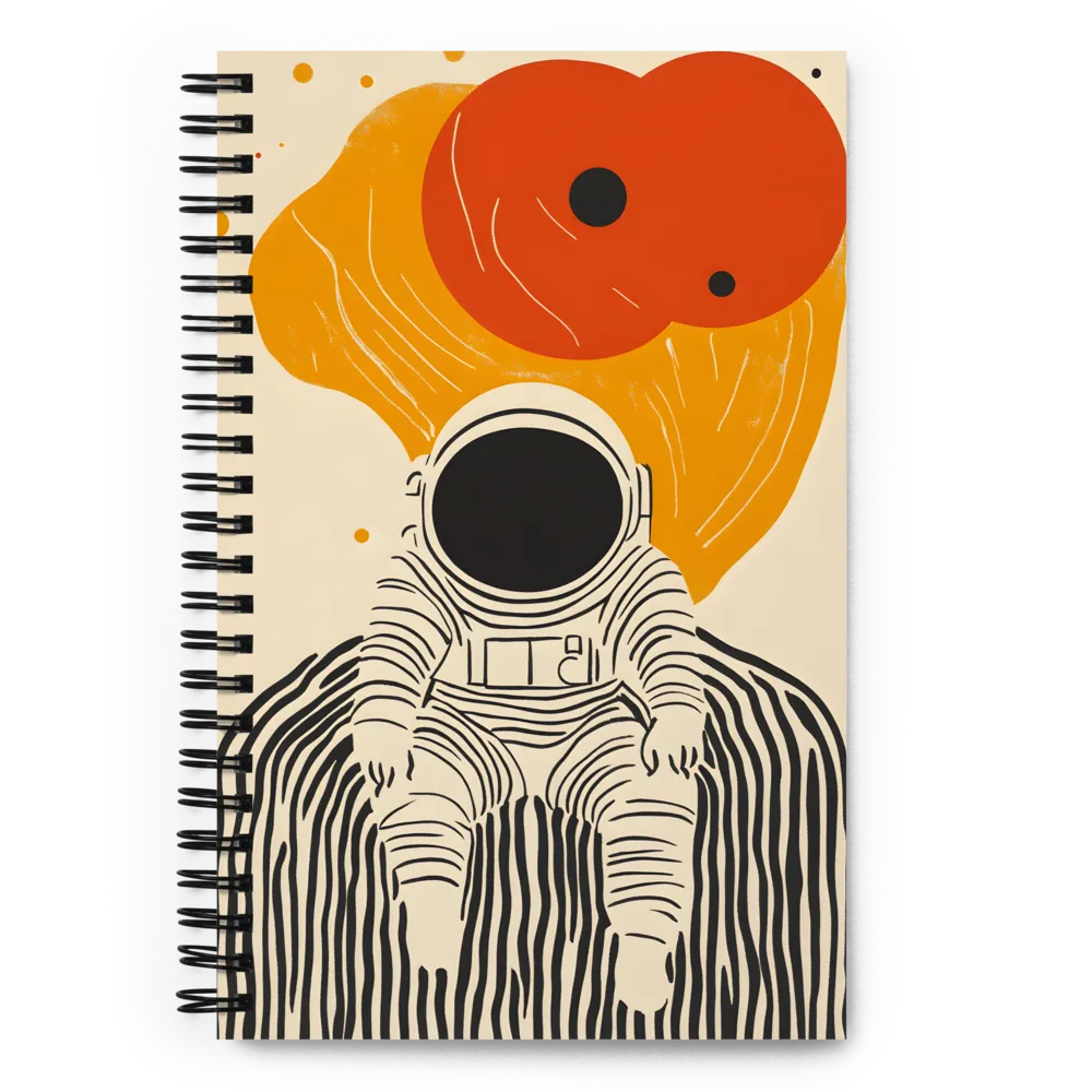 Astronaut in Cosmic Thoughts | Spiral Notebook