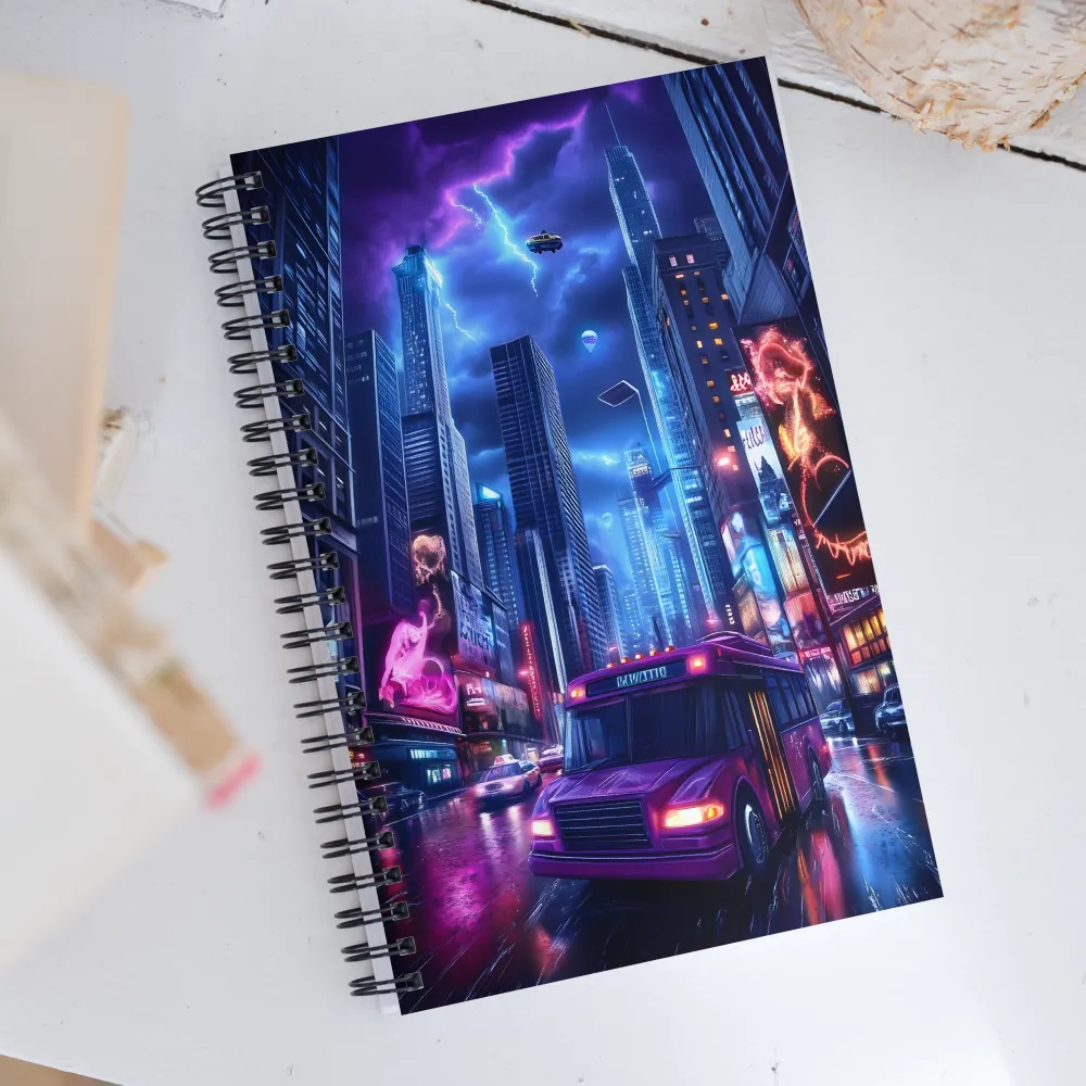 City of Neon Dreams | Spiral Notebook