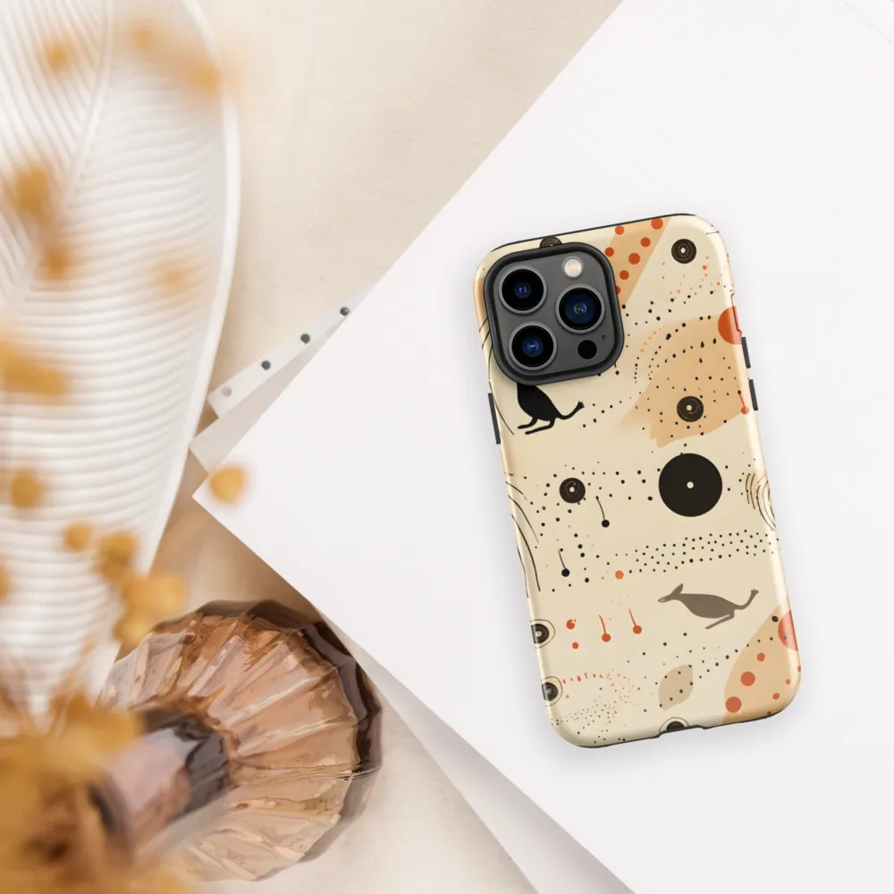 Playful Patterns in Earth Tones | Phone Case |  13 Pro Max | Tough Case | Glossy