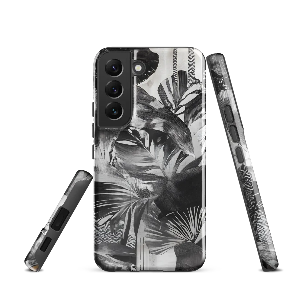 Monochrome Serenity in Tropical Foliage