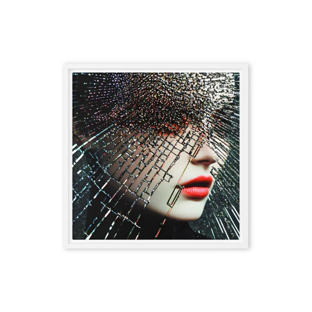 Fractured Identity | Canvas with White Frame | 16″×16″