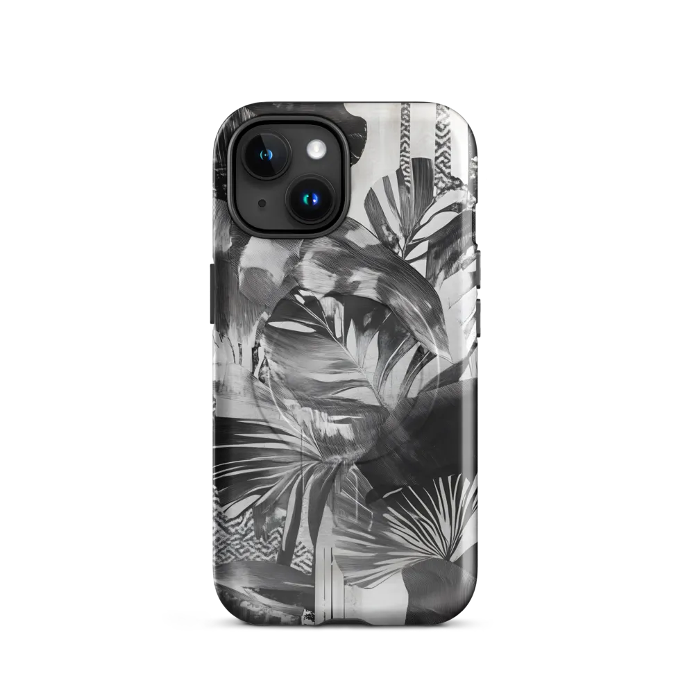 Monochrome Serenity in Tropical Foliage