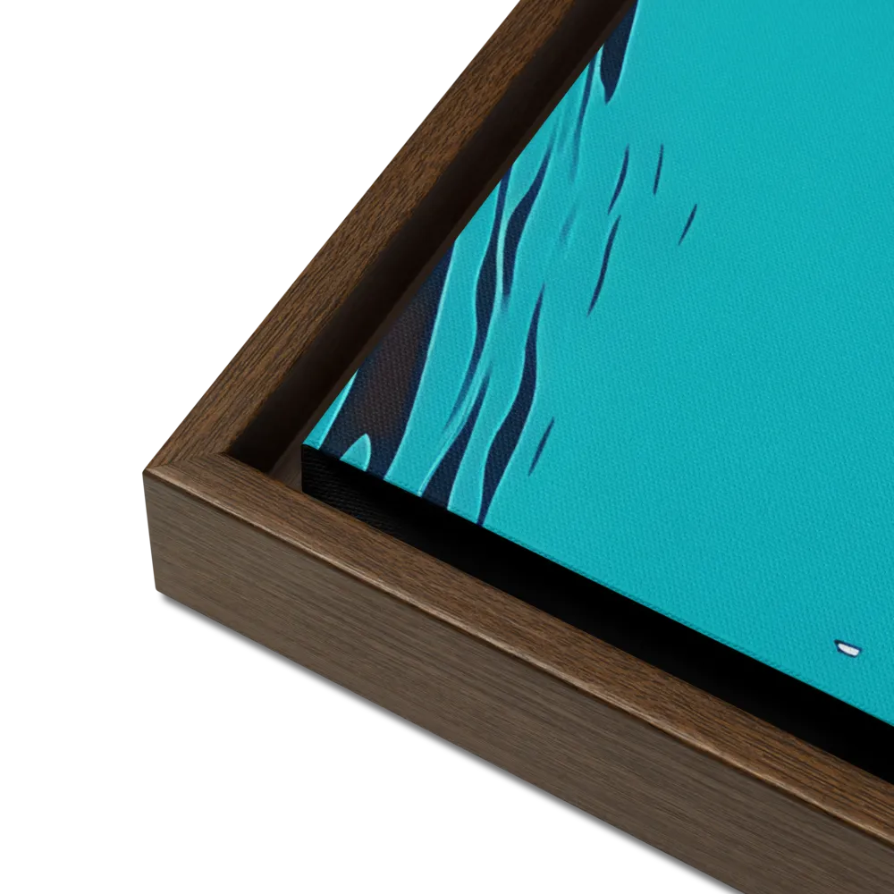 Whimsical Encounter | Canvas with Brown Frame | 18″×24″