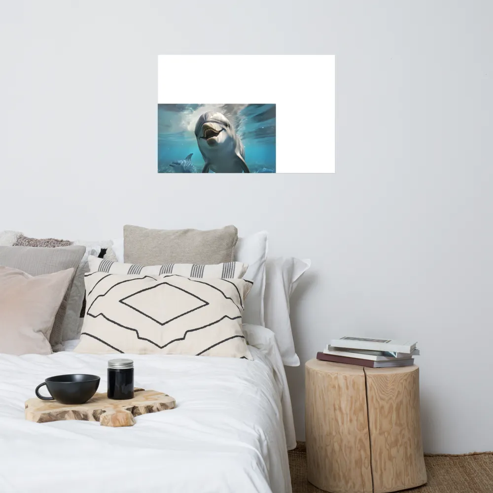 Beneath the Waves: A Dolphin's Dance | Poster | 24″×36″