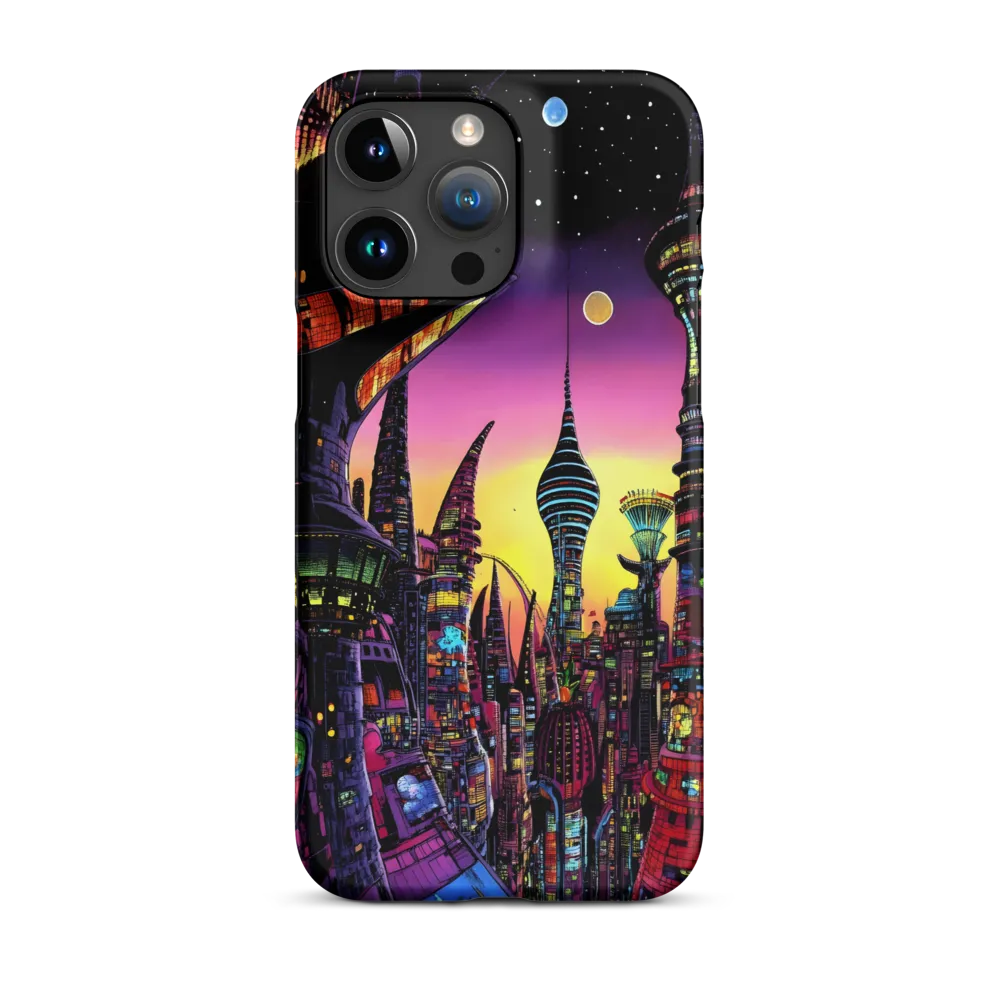 Futuristic Cityscape at Dusk | Phone Case |  15 Pro Max | Snap Case | Matte