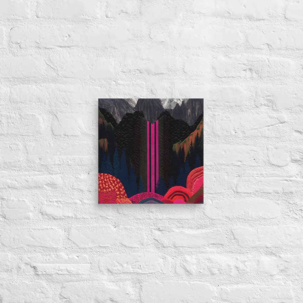 Ethereal Cascade: A Surreal Landscape | Canvas | 12″×12″