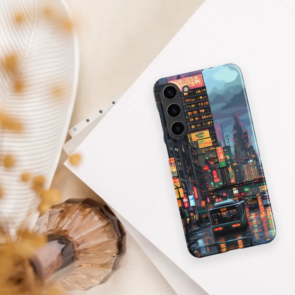 Neon Dreams: A Pixelated Urban Night