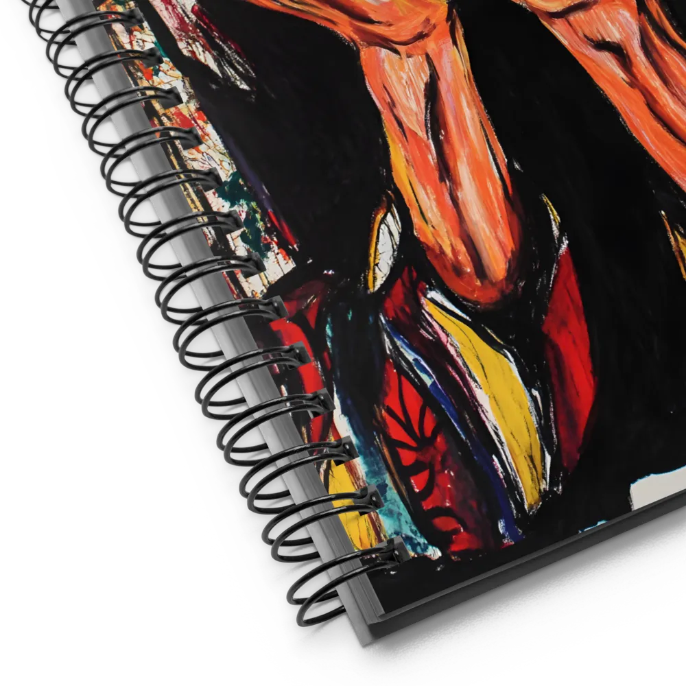 Contemplative Intensity: An Expressionist Portrait | Spiral Notebook