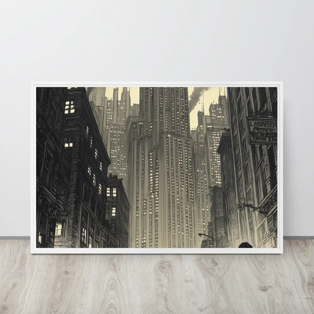 Echoes of the City | Canvas with White Frame | 24″×36″