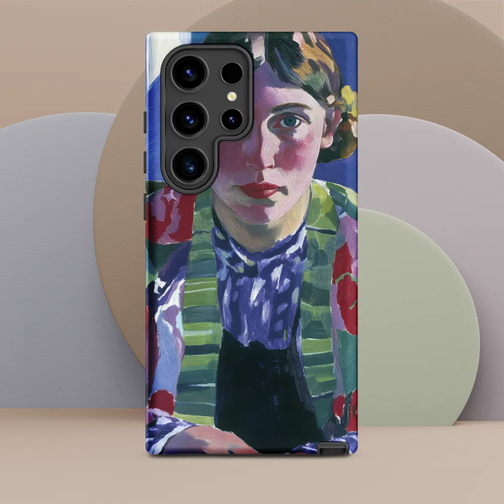 Vibrant Gaze: A Modernist Portrait