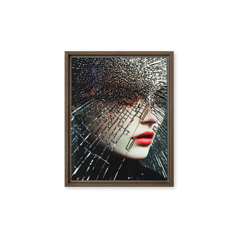 Fractured Identity | Canvas with Brown Frame | 11″×14″