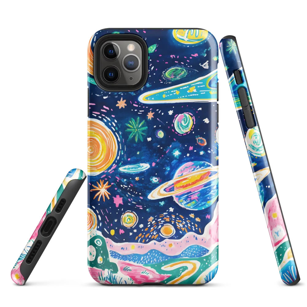 Whimsical Cosmic Landscape | Phone Case |  11 Pro Max | Tough Case | Glossy