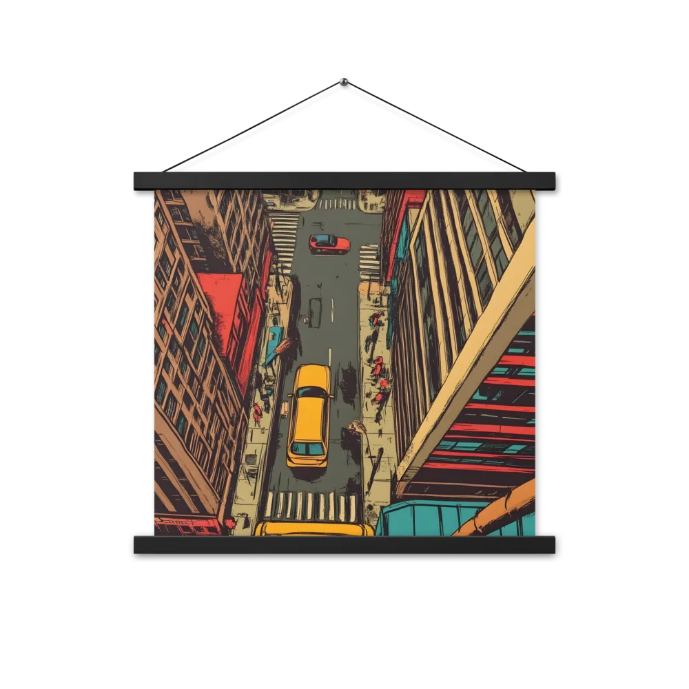 Urban Symphony | Poster With Black Wood Hanger | 18″×18″
