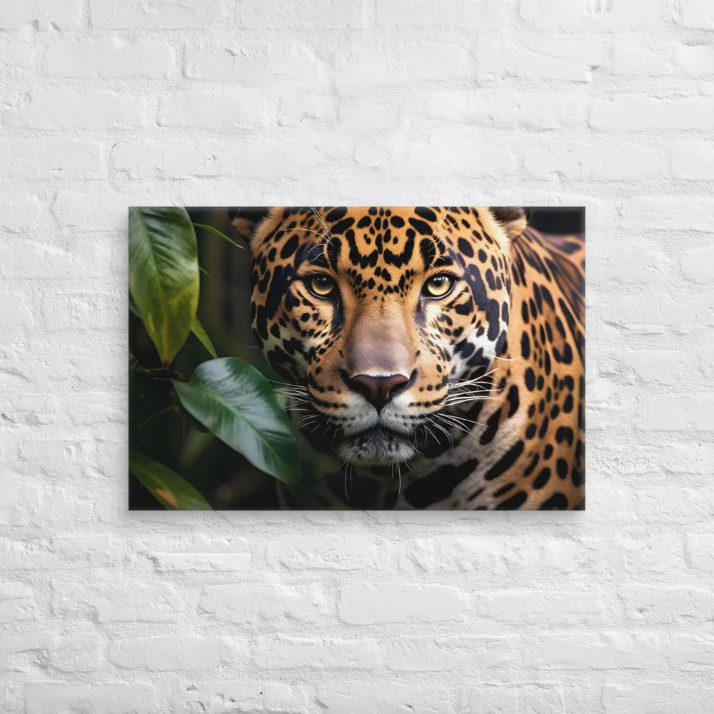 The Intensity of Nature: A Jaguar’s Gaze | Canvas | 20″×30″
