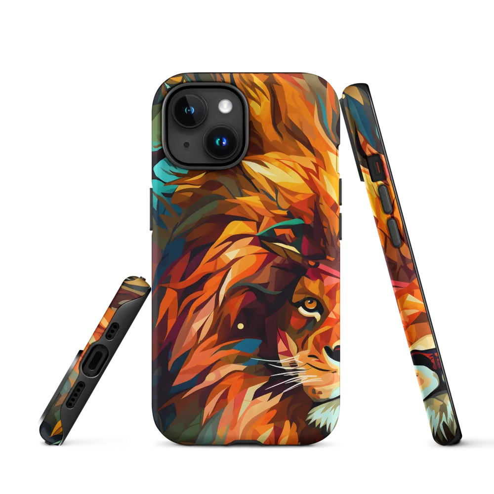 Majestic Gaze: The Polygonal Lion