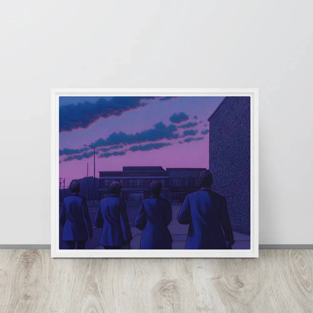 The Twilight Stroll | Canvas with White Frame | 16″×20″