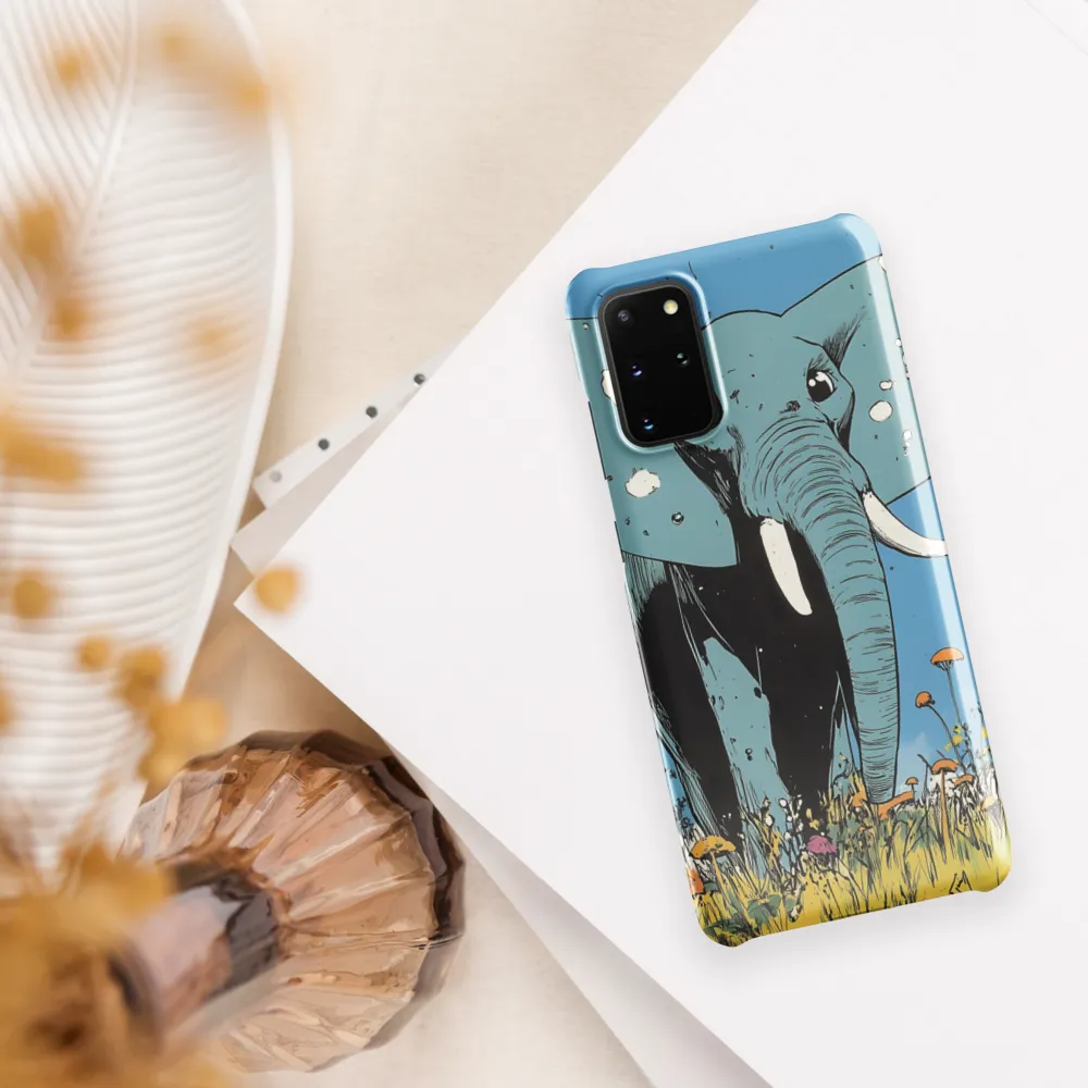 Whimsical Blue Elephant in Bloom
