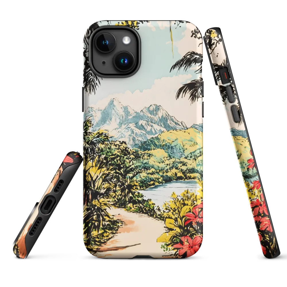 Tropical Serenity | Phone Case |  15 Plus | Tough Case | Matte