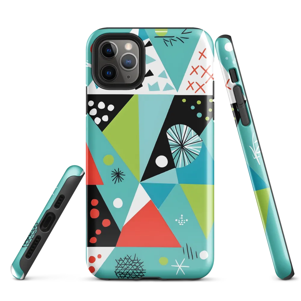 Playful Geometric Harmony | Phone Case |  11 Pro Max | Tough Case | Glossy