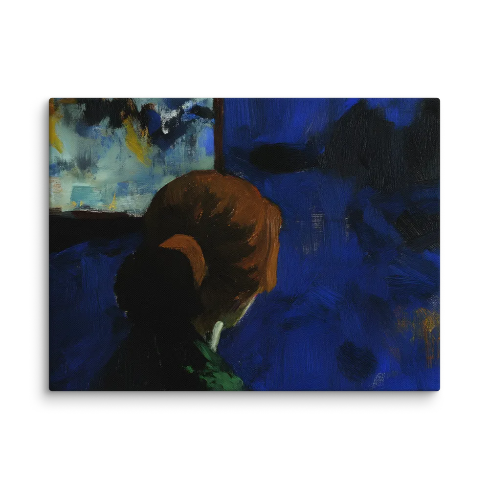 Contemplation Under the Night Sky | Canvas | 9″×12″