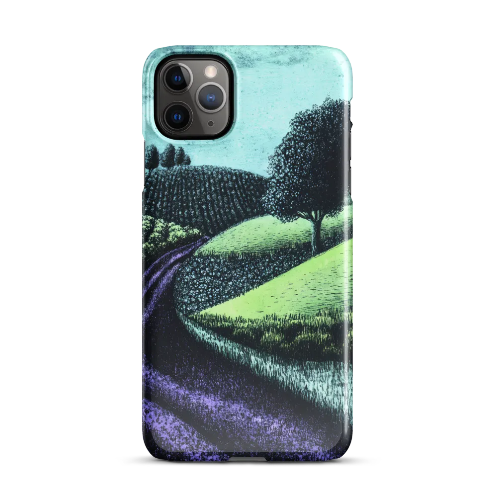 Winding Serenity: A Modern Landscape | Phone Case |  11 Pro Max | Snap Case | Glossy