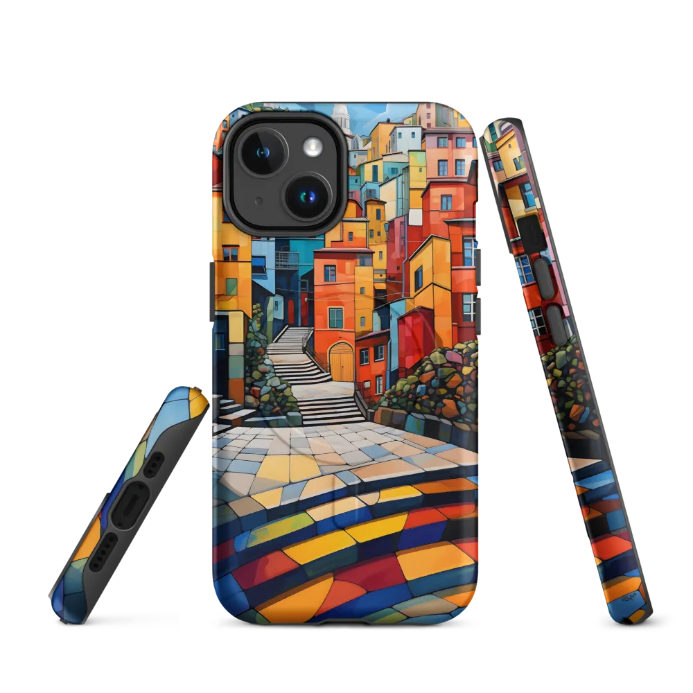 Vibrant Village: A Cubist Journey