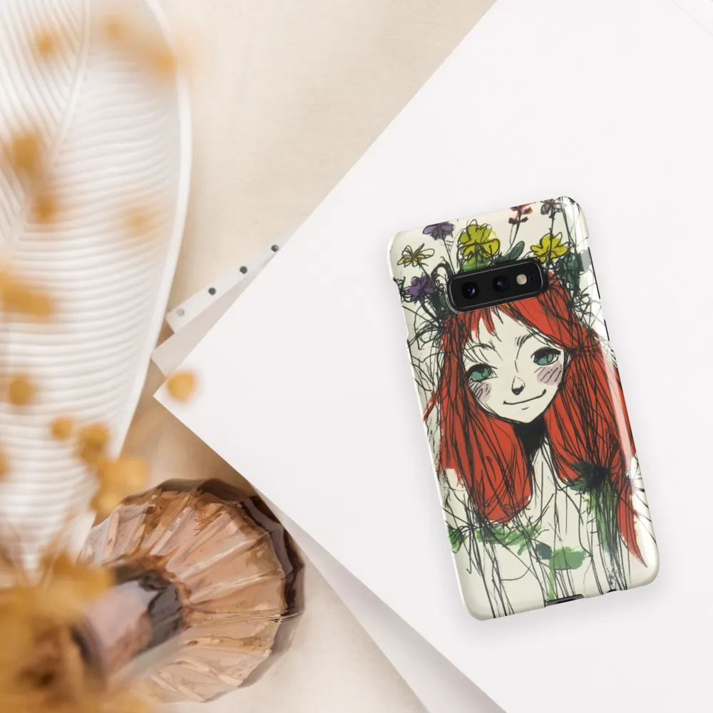 Whimsical Floral Portrait | Phone Case |  S10e | Snap Case | Glossy