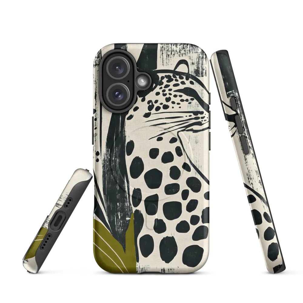 Leopard in Silhouette: A Modern Appeal | Phone Case |  16 | MagSafe® Tough Case | Matte