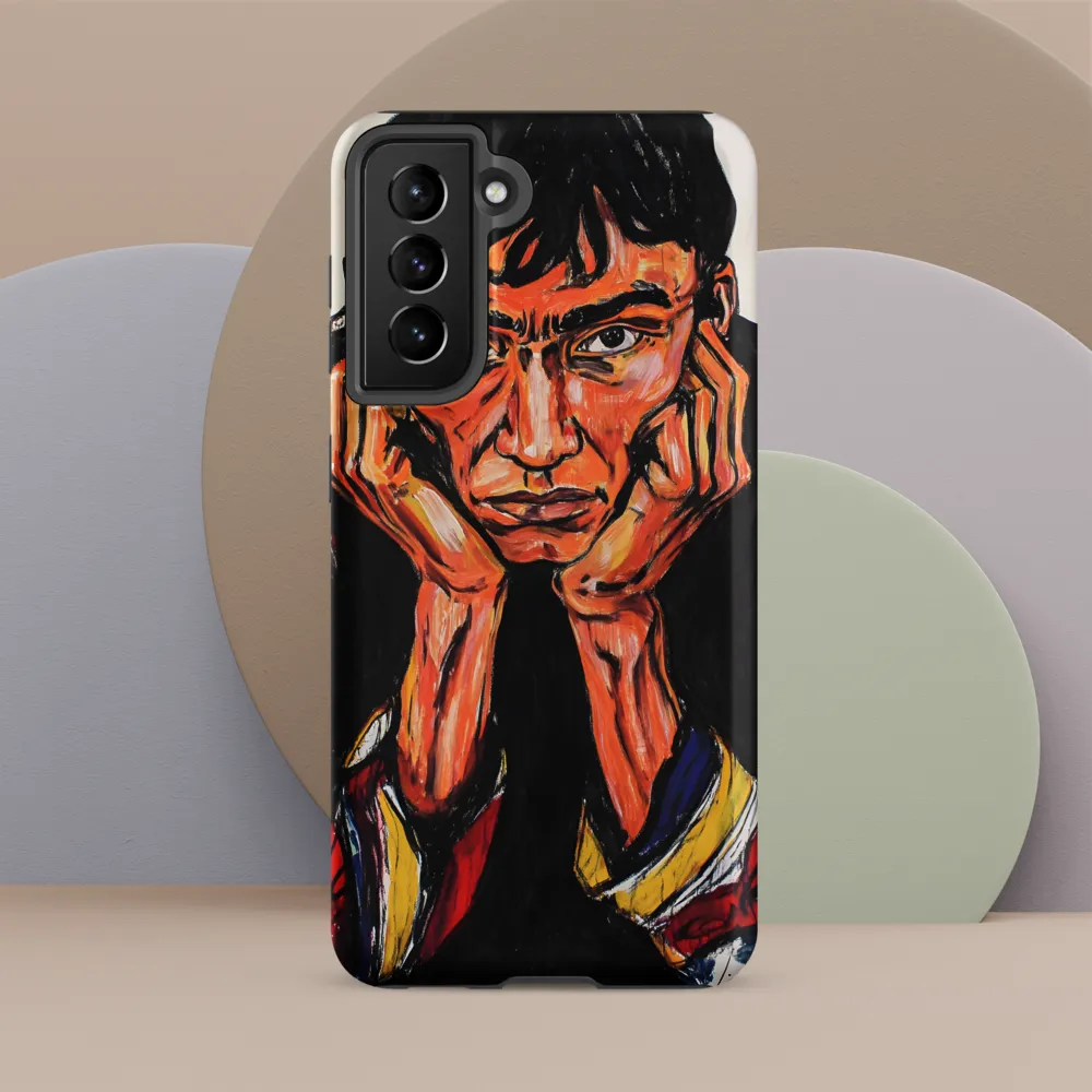 Contemplative Intensity: An Expressionist Portrait