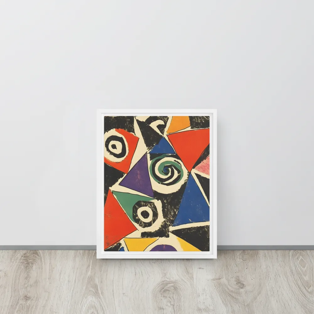 Dynamic Geometric Abstraction | Canvas with White Frame | 11″×14″