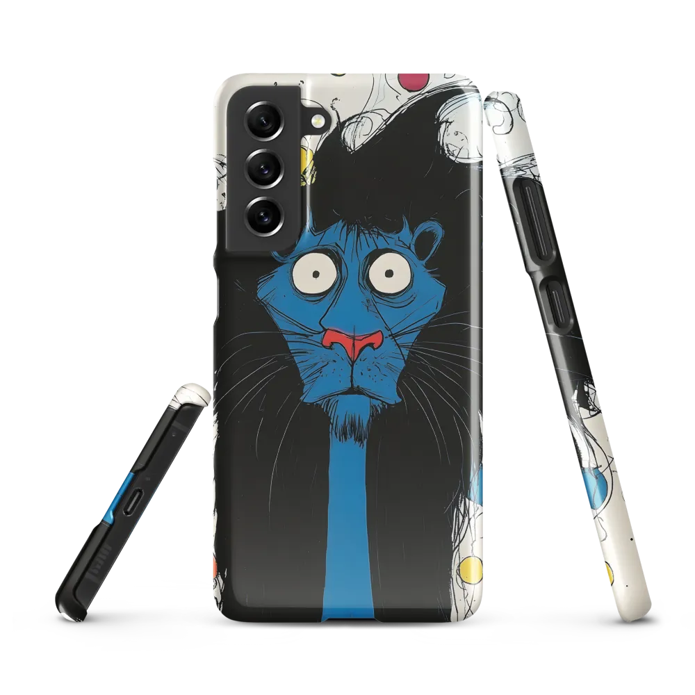 Whimsical Blue Lion