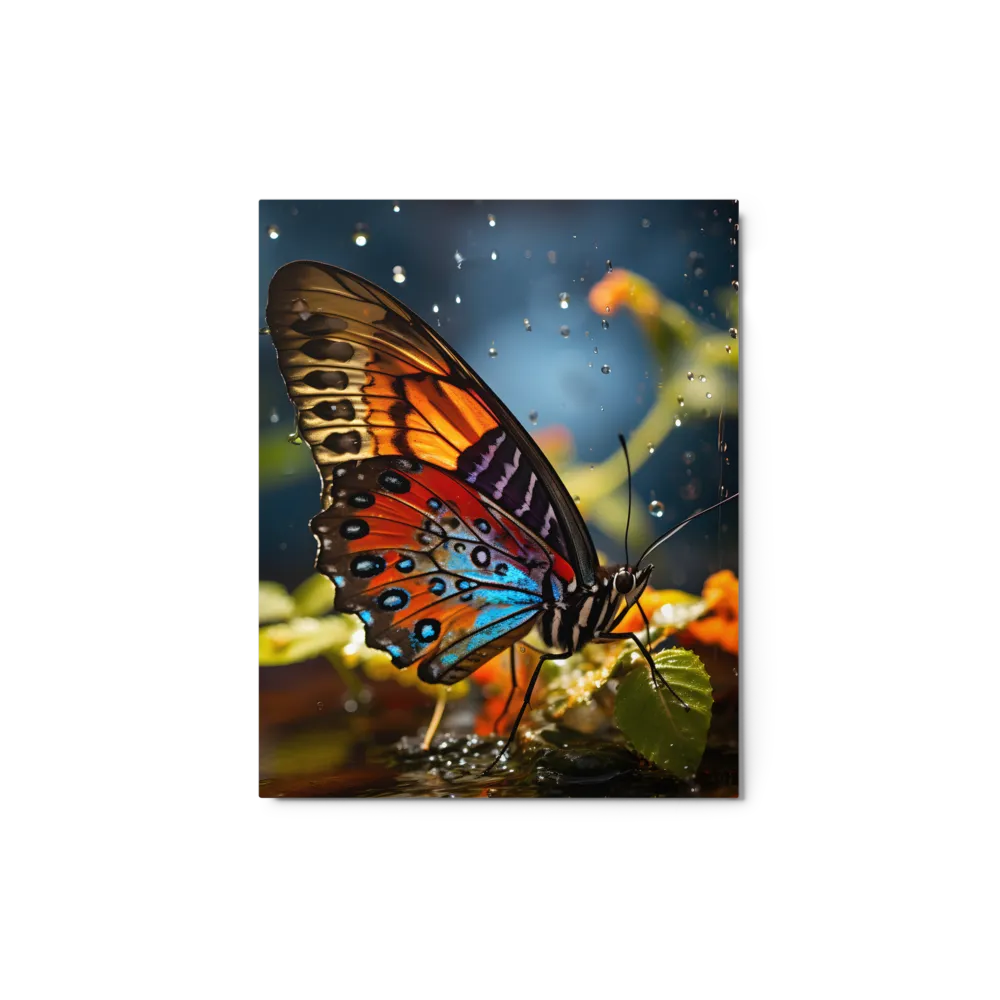 Dance of Colors: The Butterfly's Elegance | Metal Print | 8″×10″