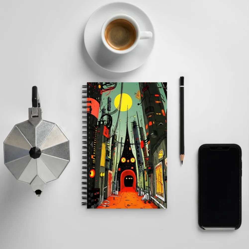 The Enigmatic Cityscape | Spiral Notebook