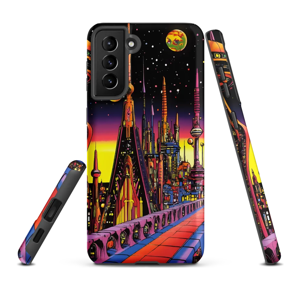 Futuristic Cosmos: A Journey Through Neon Cities