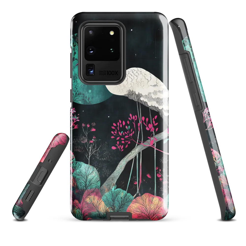 Ethereal Presence: Heron in a Floral Dreamscape