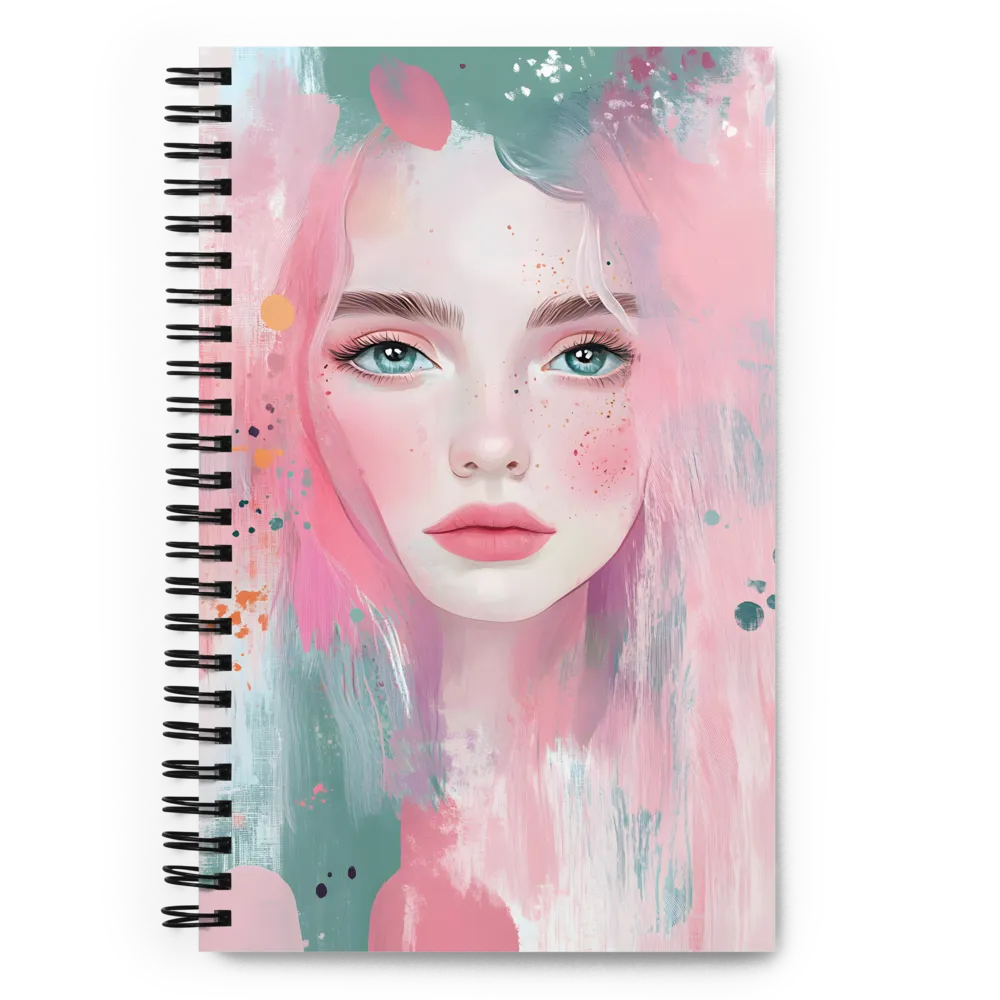 Dreamy Serenity: A Contemporary Portrait | Spiral Notebook